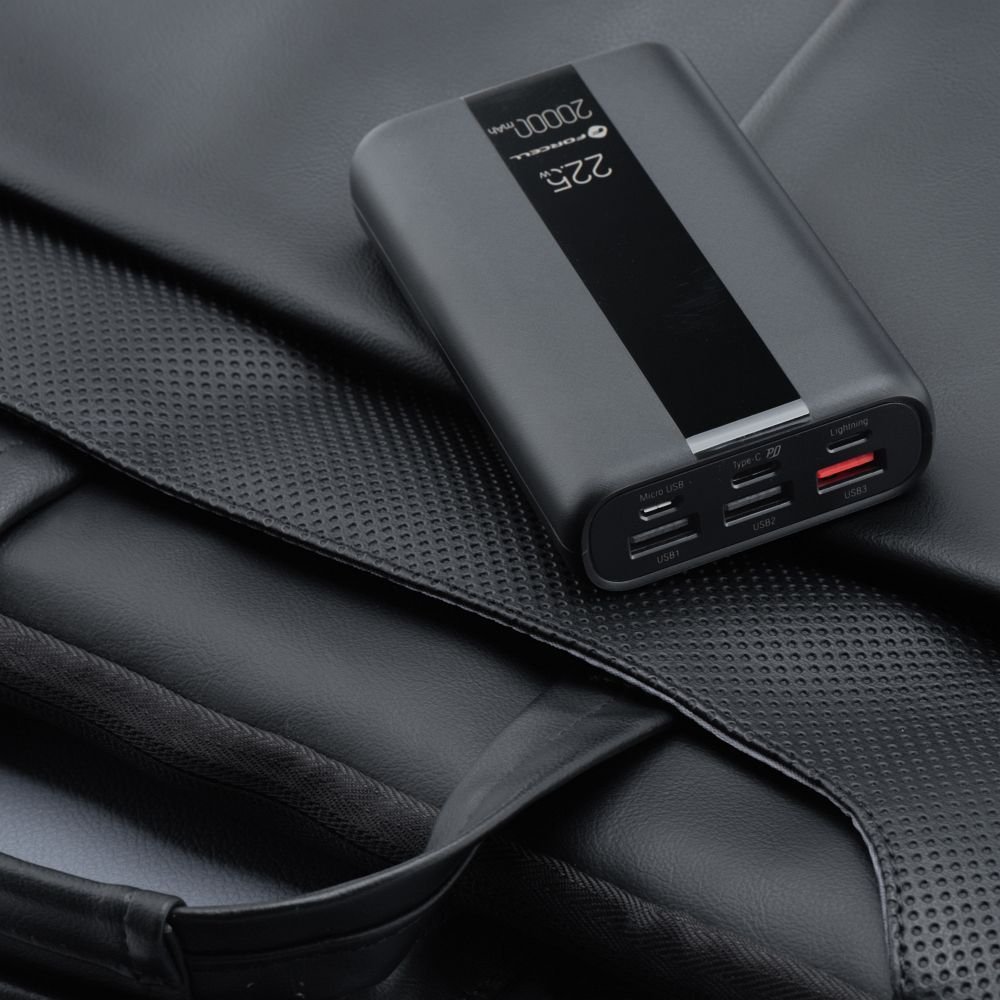 Powerbank Forcell F-Energy Energo P20K2 QC3.0 PD 3A 22,5W 20000 mAh black | Tech A Break