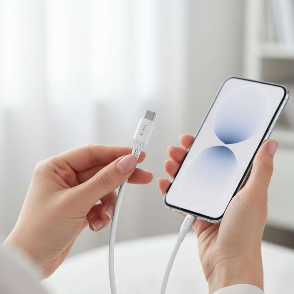 Cable USB A to Micro USB Forcell F-Energy QC3.0 2,4A 18W Silicone 1 m C341 white | Tech A Break