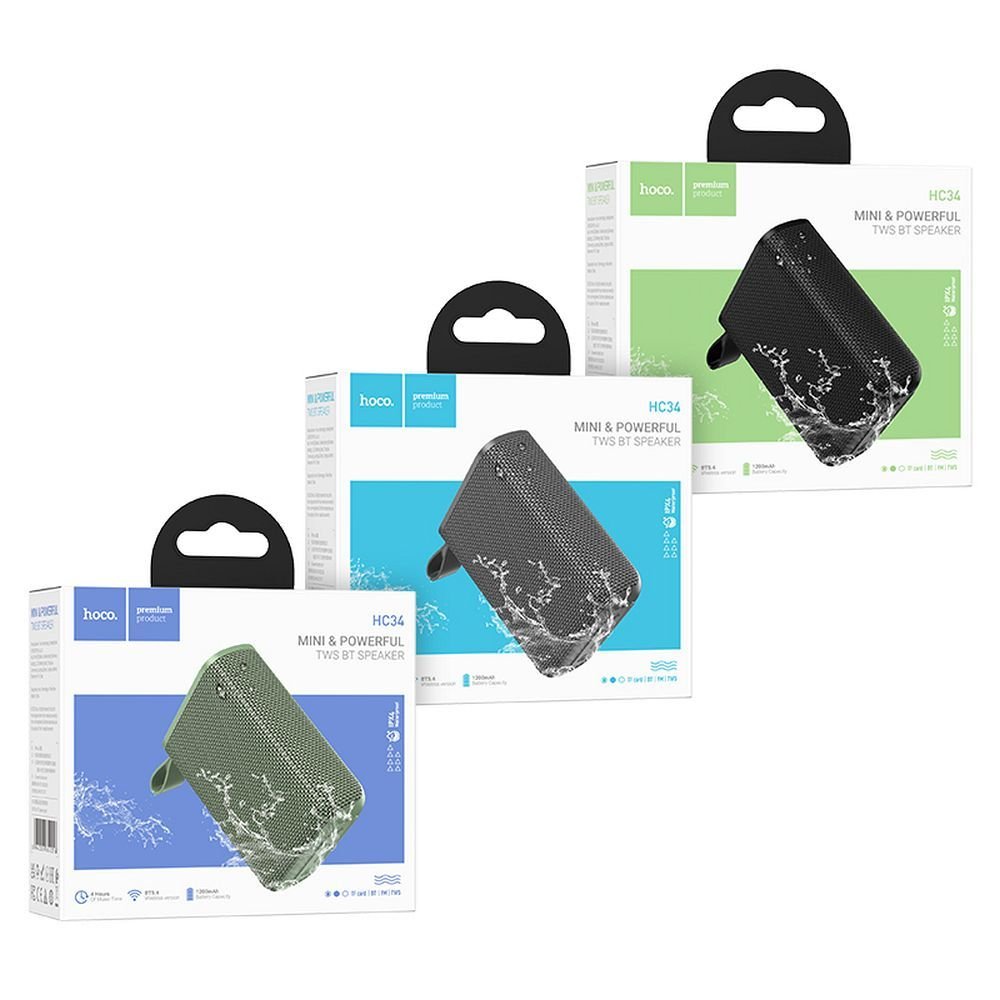 Wireless speaker 5W 1200 mAh Hoco HC34 black | Tech A Break