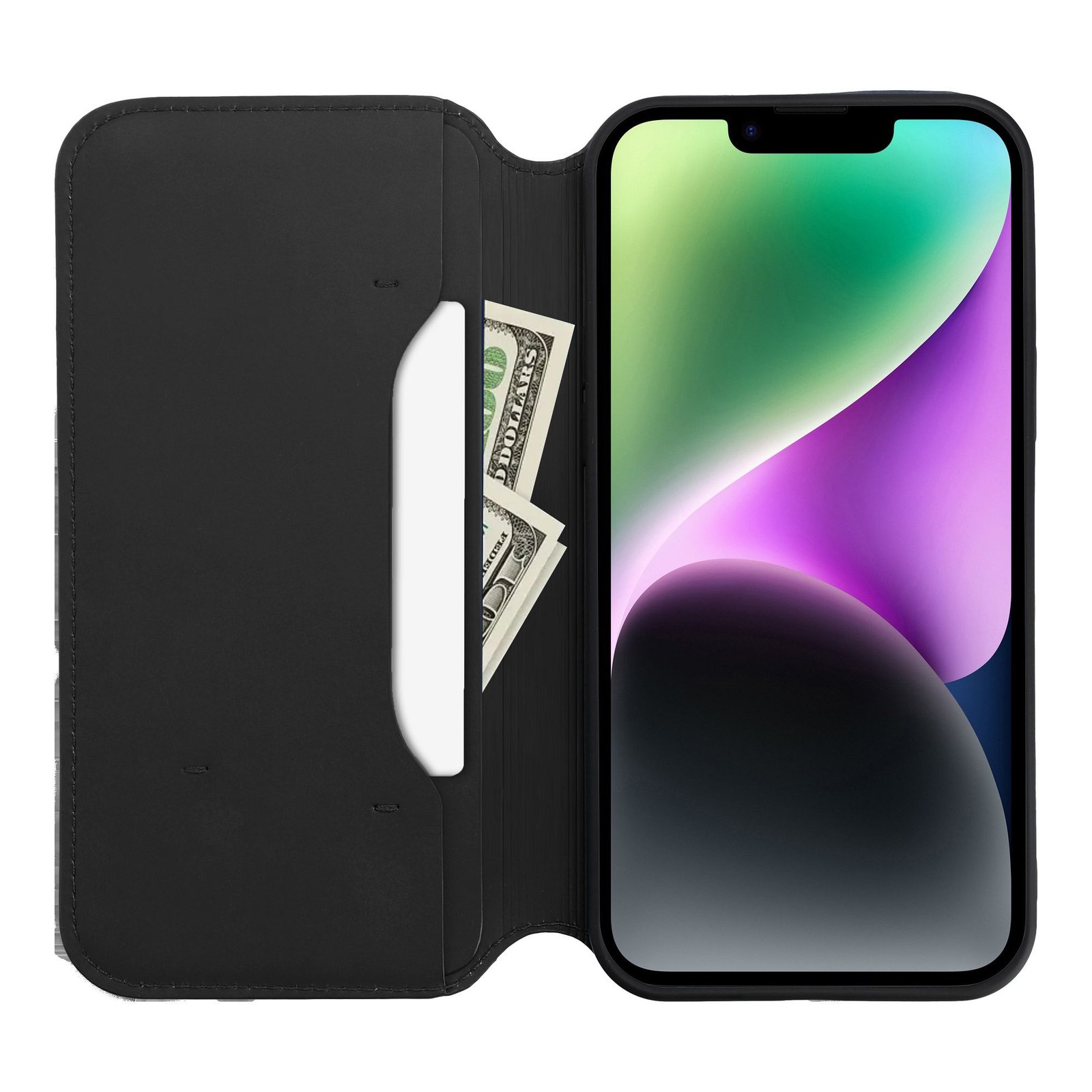 DUAL POCKET Book case for IPHONE 15 Plus black | Tech A Break