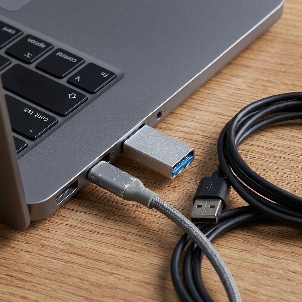 Adapter USB A 3.0 to Type C Blue Star – white | Tech A Break