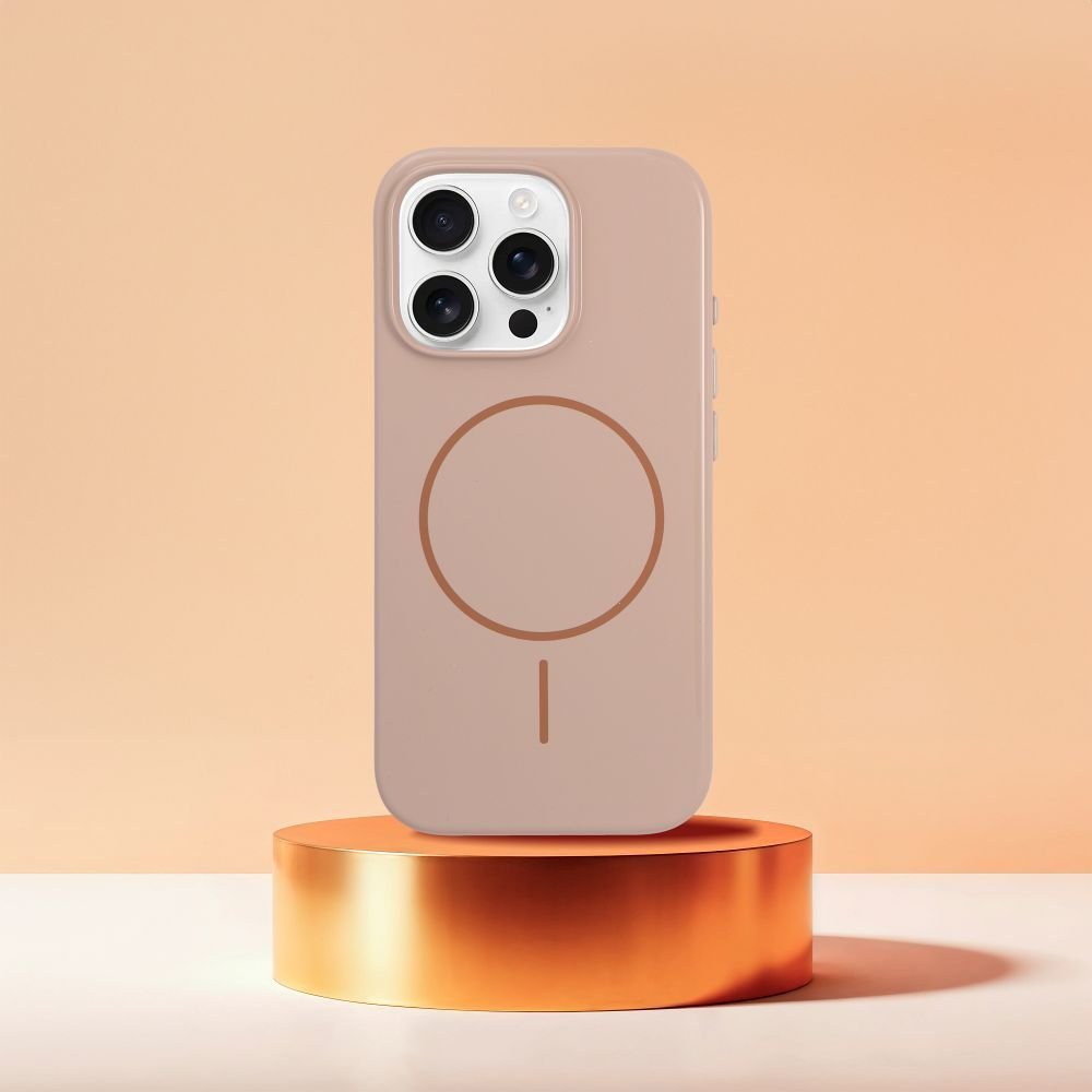 Case for iPhone 17 Glossy Mag Cover compatible with MagSafe desert gold | Tech A Break