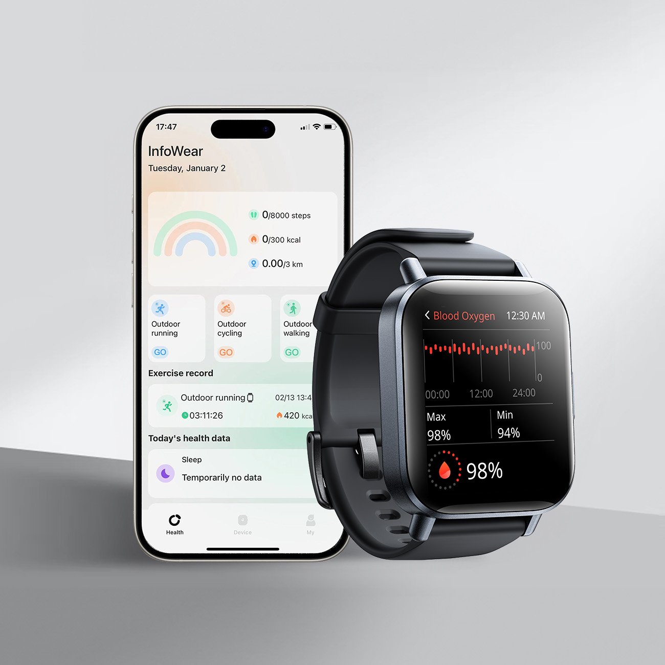 Joyroom Fit-Life JR-FT3S smartwatch with call answering function - gray - Image 15