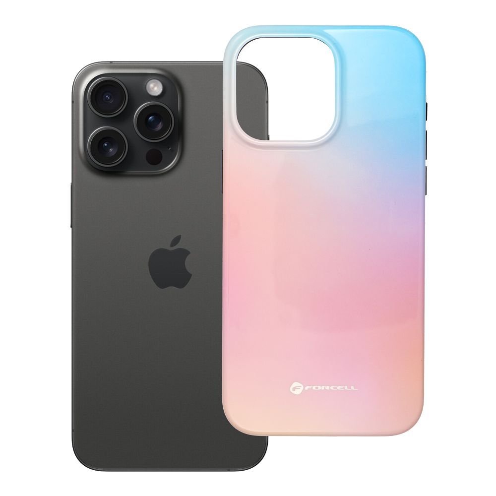 Case for iPhone 15 PRO MAX Forcell F-Protect Mirage compatible with Magsafe Military Drop-Test pinky blue | Tech A Break