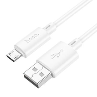 Cable USB A to Micro USB Hoco 2,4A 1 m X88 white | Tech A Break