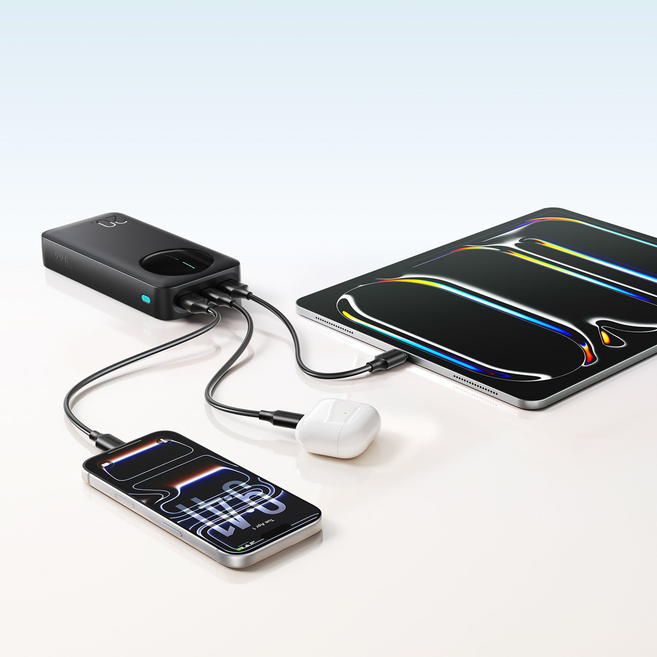 Joyroom JR-PBF14 Pro Powerbank 22.5W 20000mAh with Digital Display 2x USB-A 1x USB-C - Black - Image 14