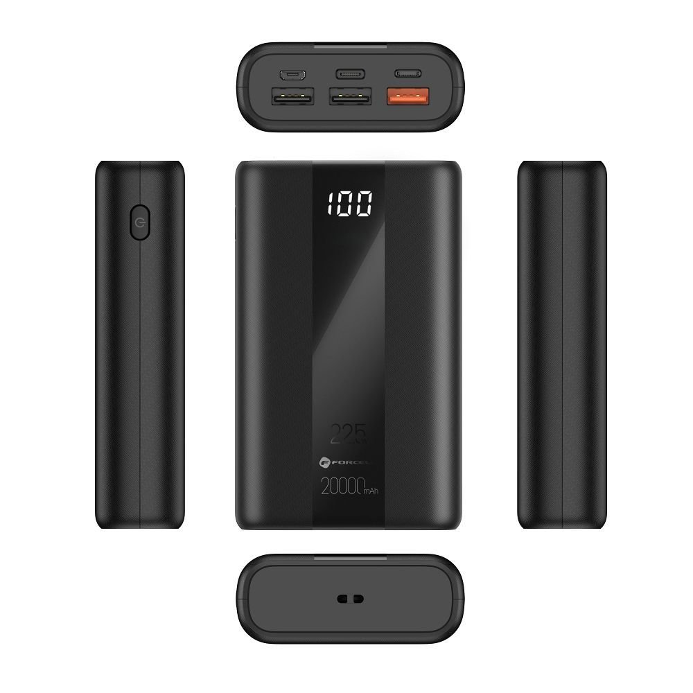 Powerbank Forcell F-Energy Energo P20K2 QC3.0 PD 3A 22,5W 20000 mAh black | Tech A Break