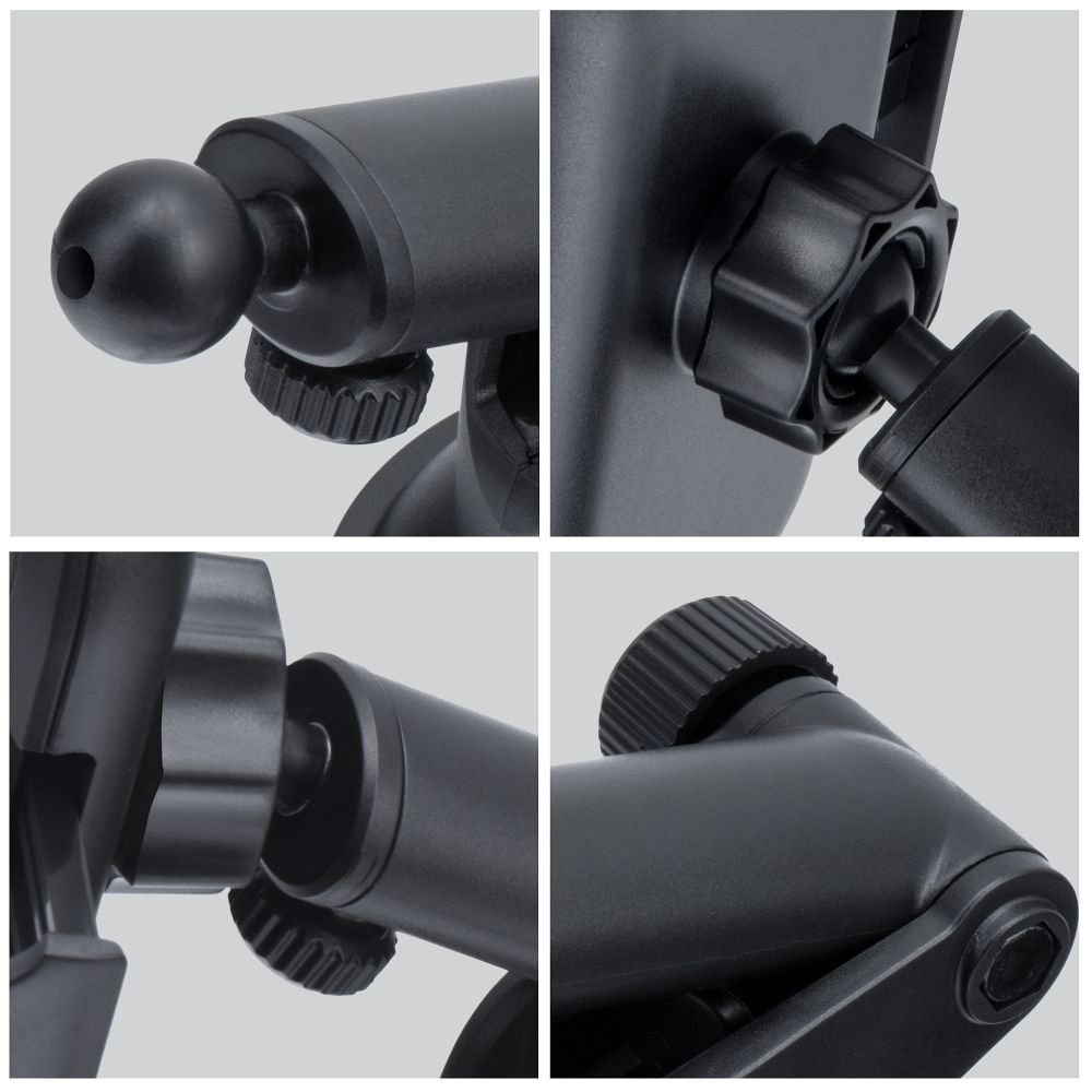 Car phone holder Forcell F-Grip Carbon Bracket mounting arm windshield / dashboard black | Tech A Break