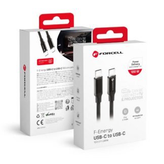 Cable USB C to USB C Forcell F-Energy QC4.0 PD 3A 60W 1 m C338 black | Tech A Break