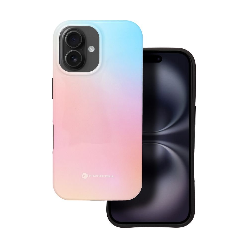 Case for iPhone 16 Forcell F-Protect Mirage compatible with Magsafe Military Drop-Test pinky blue | Tech A Break