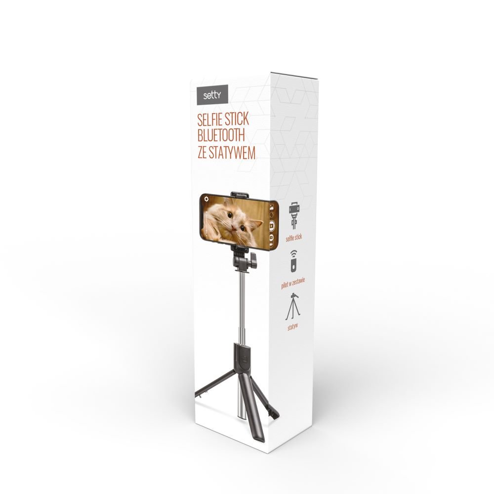 Setty selfie stick bluetooth with a tripod SSB-01 black JO | Tech A Break