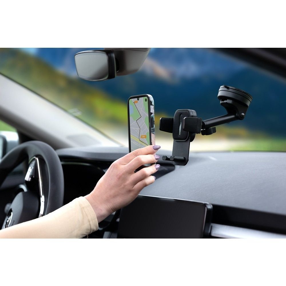 Car phone holder Forcell F-Grip Guardian windshield / dashboard black | Tech A Break