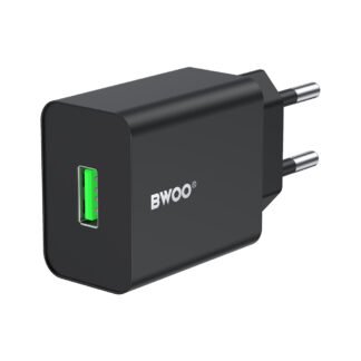 BWOO wall charger CDA249 5V 2,4A USB-A, black | Tech A Break
