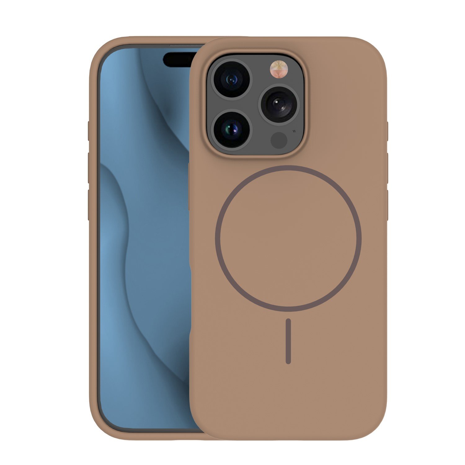 Silicone Thin Mag case for iPhone 16 Pro 6,3` brown | Tech A Break