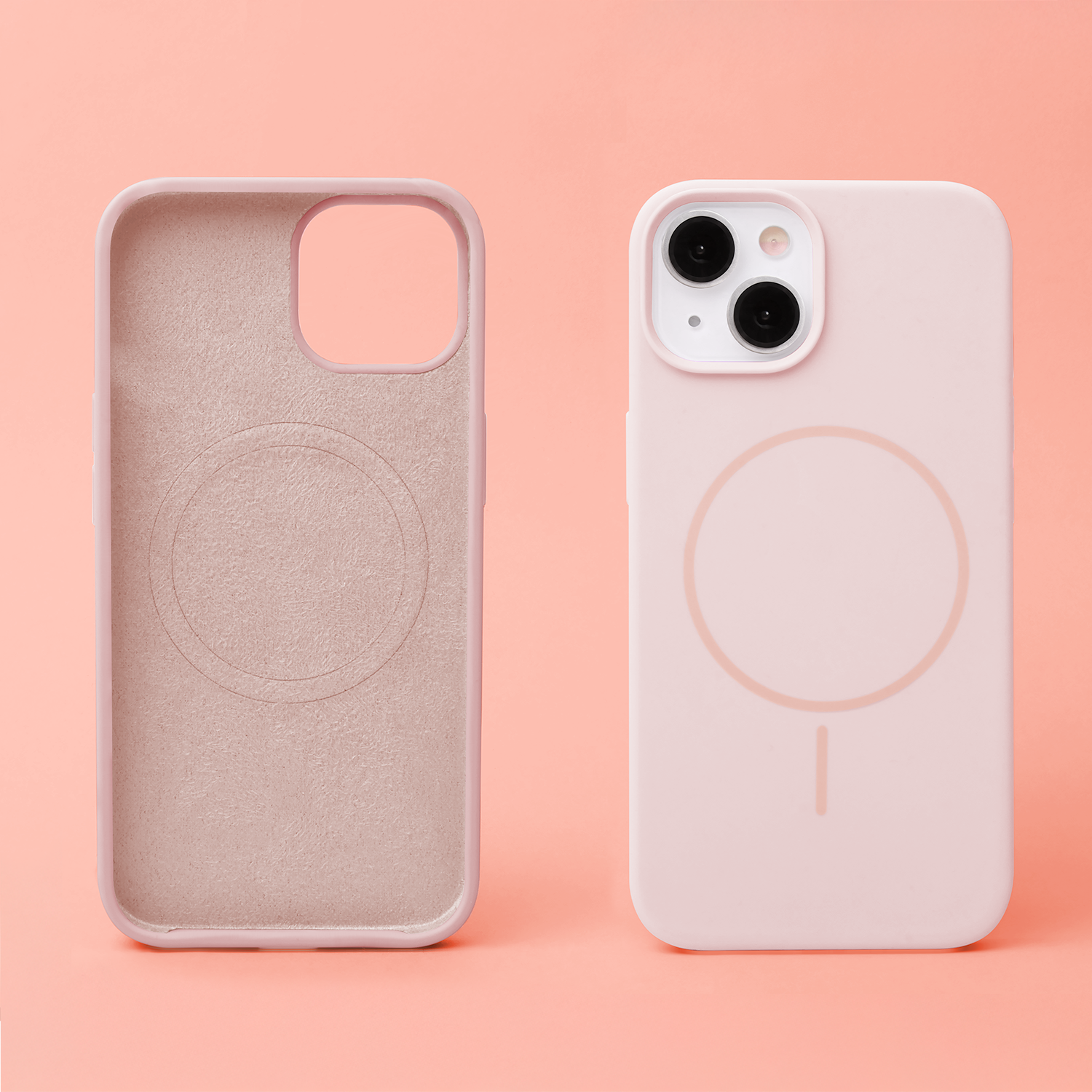 Silicone Thin Mag case for iPhone 15 Pro 6,1` light pink | Tech A Break
