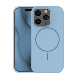 Silicone Thin Mag case for iPhone 15 Pro 6,1` light blue | Tech A Break