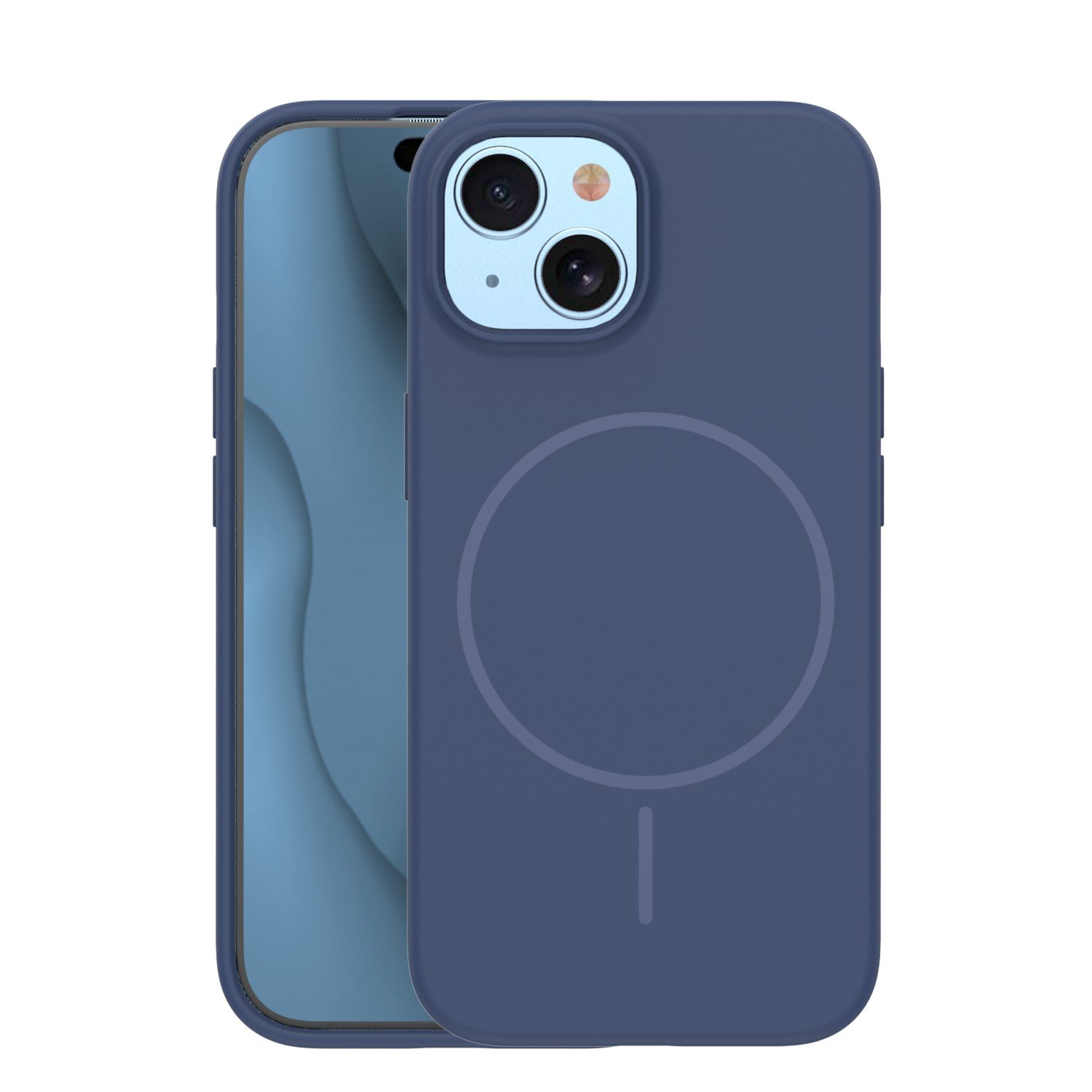 Silicone Thin Mag case for iPhone 15 6,1` dark blue | Tech A Break