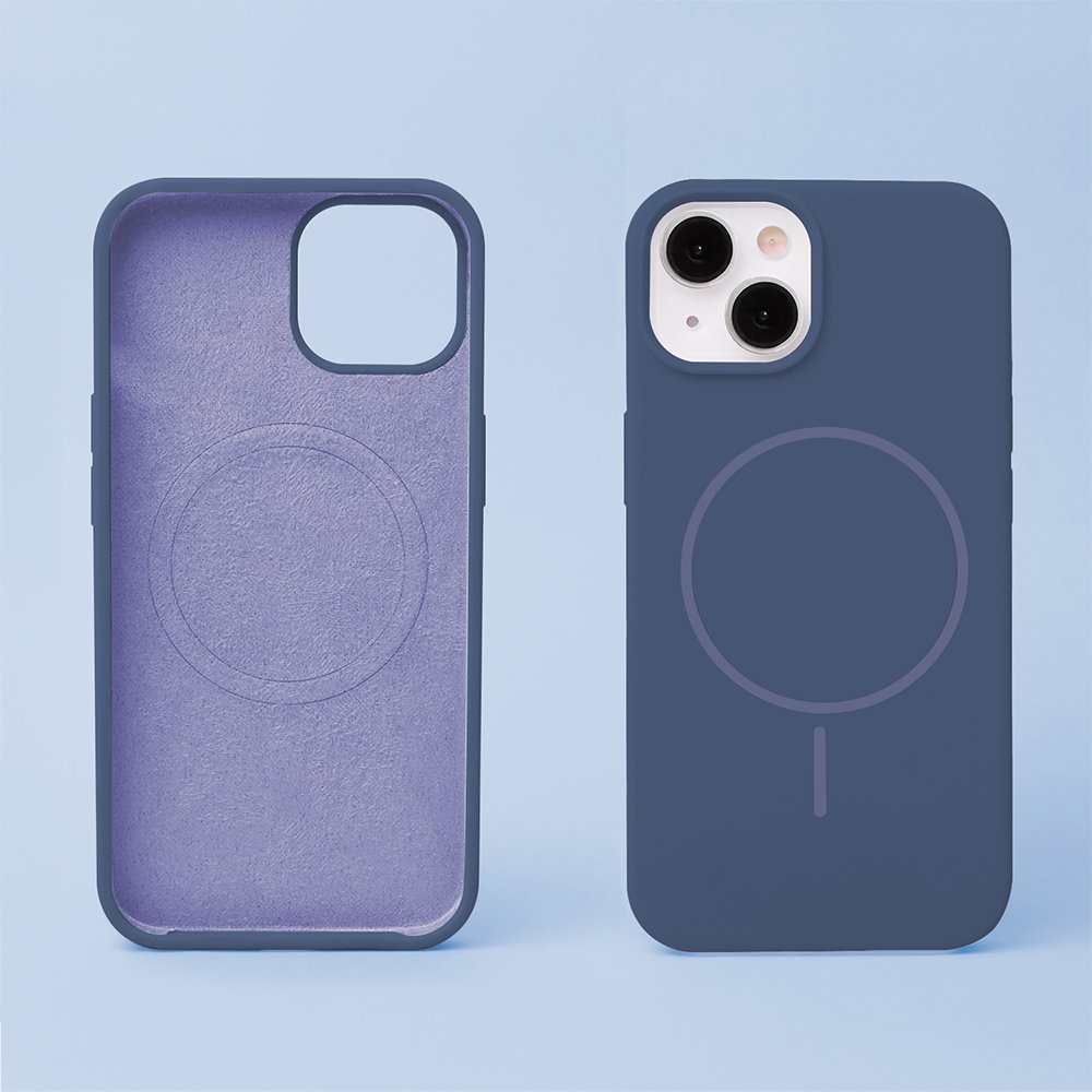 Silicone Thin Mag case for iPhone 14 6,1` dark blue | Tech A Break