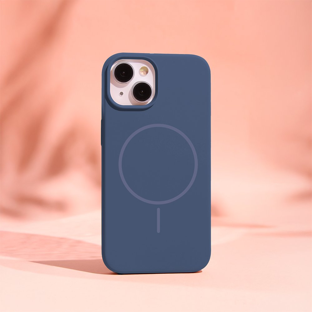 Silicone Thin Mag case for iPhone 15 Pro 6,1` dark blue | Tech A Break