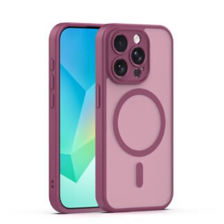 Mag Matt case for iPhone 15 Pro 6,1` maroon camera protection | Tech A Break