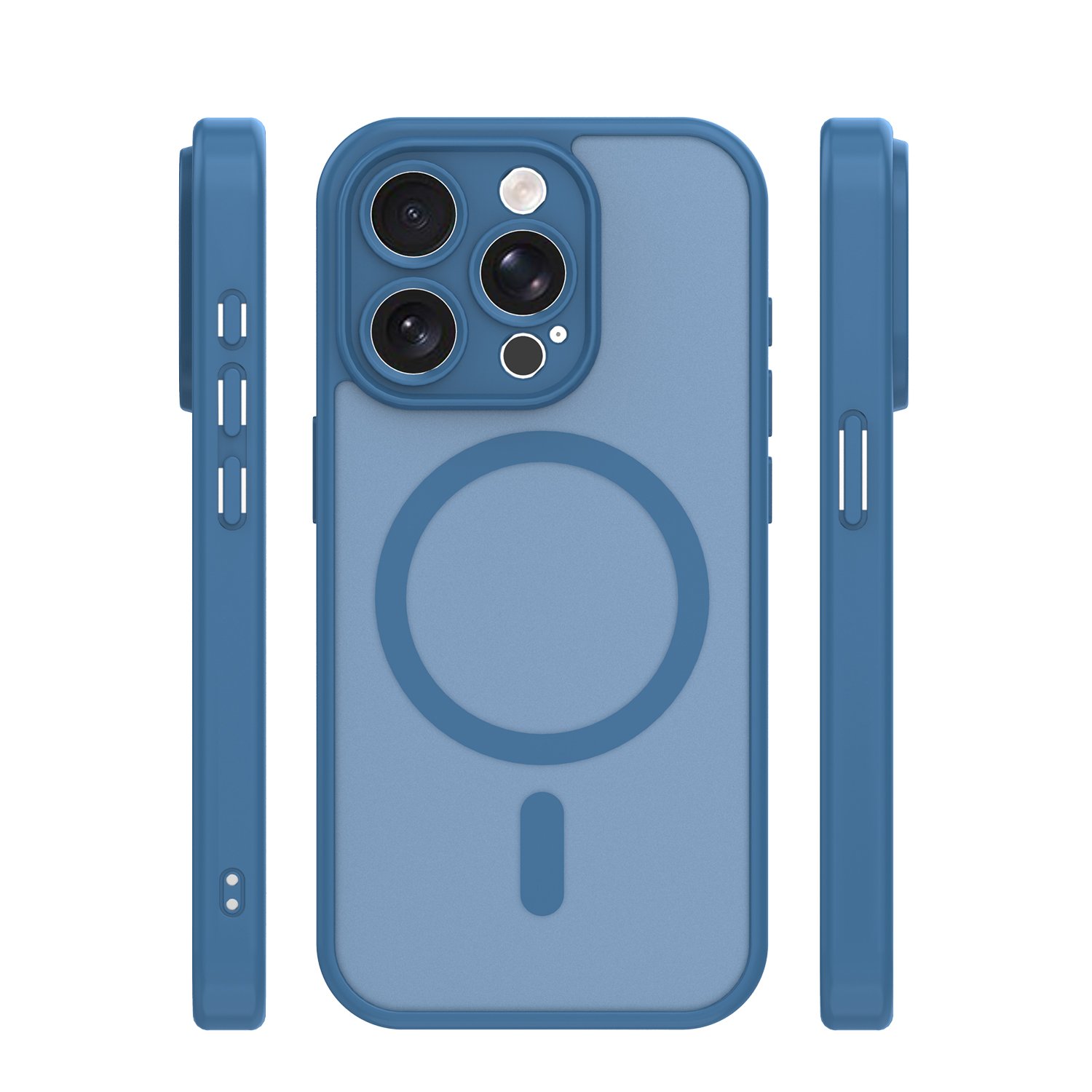 Mag Matt case for iPhone 15 Pro 6,1` dark blue camera protection | Tech A Break