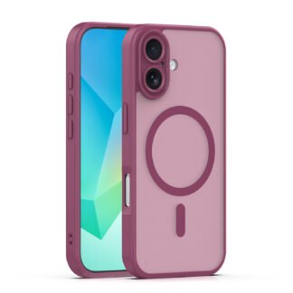 Mag Matt case for iPhone 16 6,1` maroon camera protection | Tech A Break