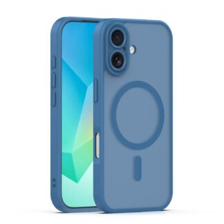 Mag Matt case for iPhone 16 6,1` dark blue camera protection | Tech A Break