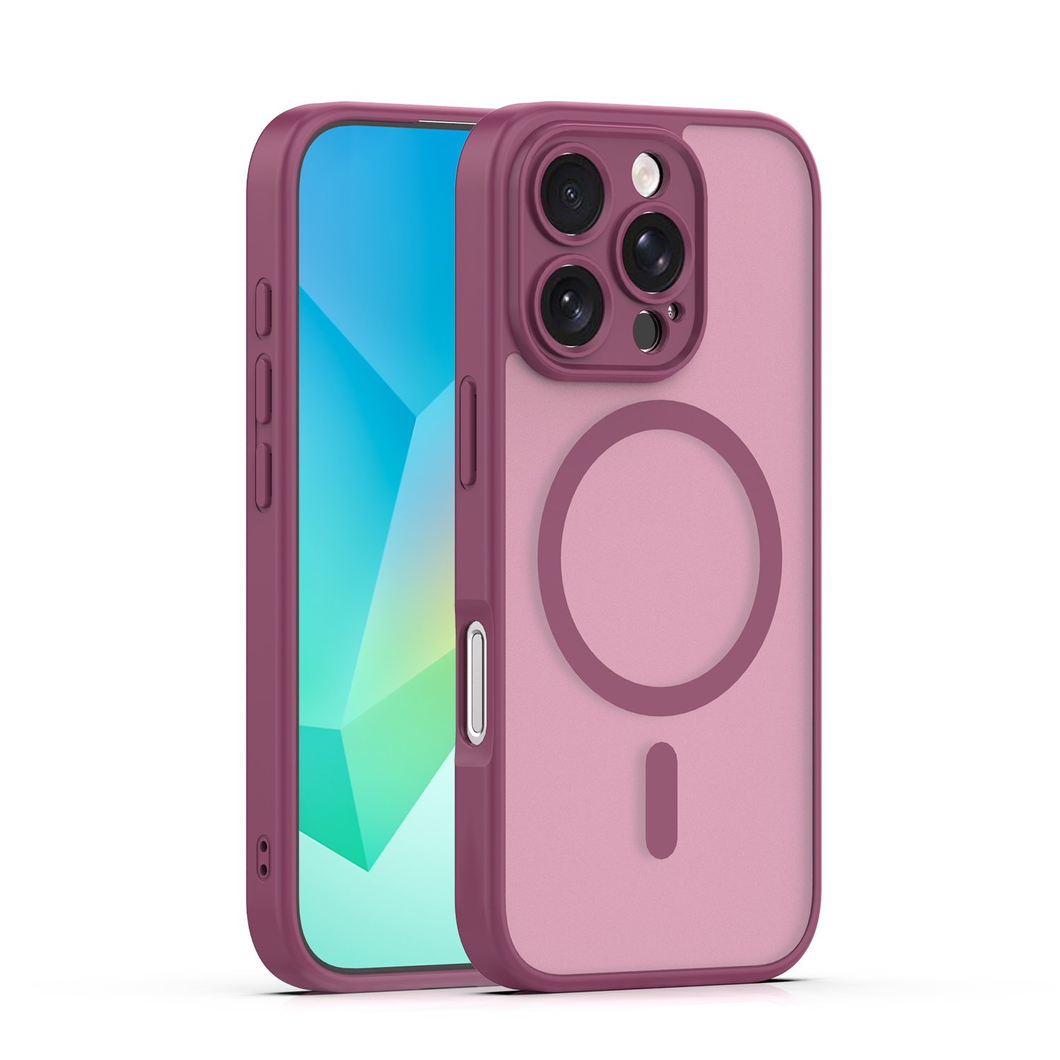 Mag Matt case for iPhone 16 Pro 6,3` maroon camera protection | Tech A Break