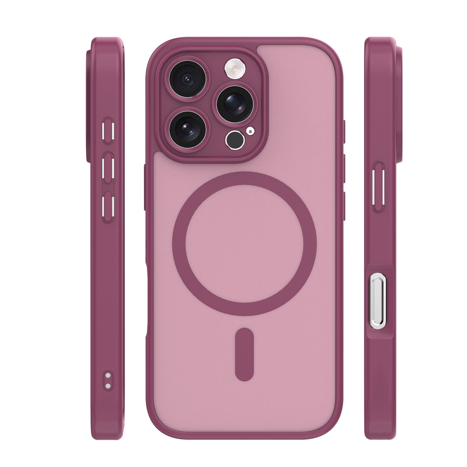 Mag Matt case for iPhone 16 Pro 6,3` maroon camera protection | Tech A Break