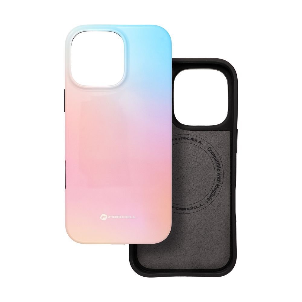 Case for iPhone 16 PRO MAX Forcell F-Protect Mirage compatible with Magsafe Military Drop-Test pinky blue | Tech A Break
