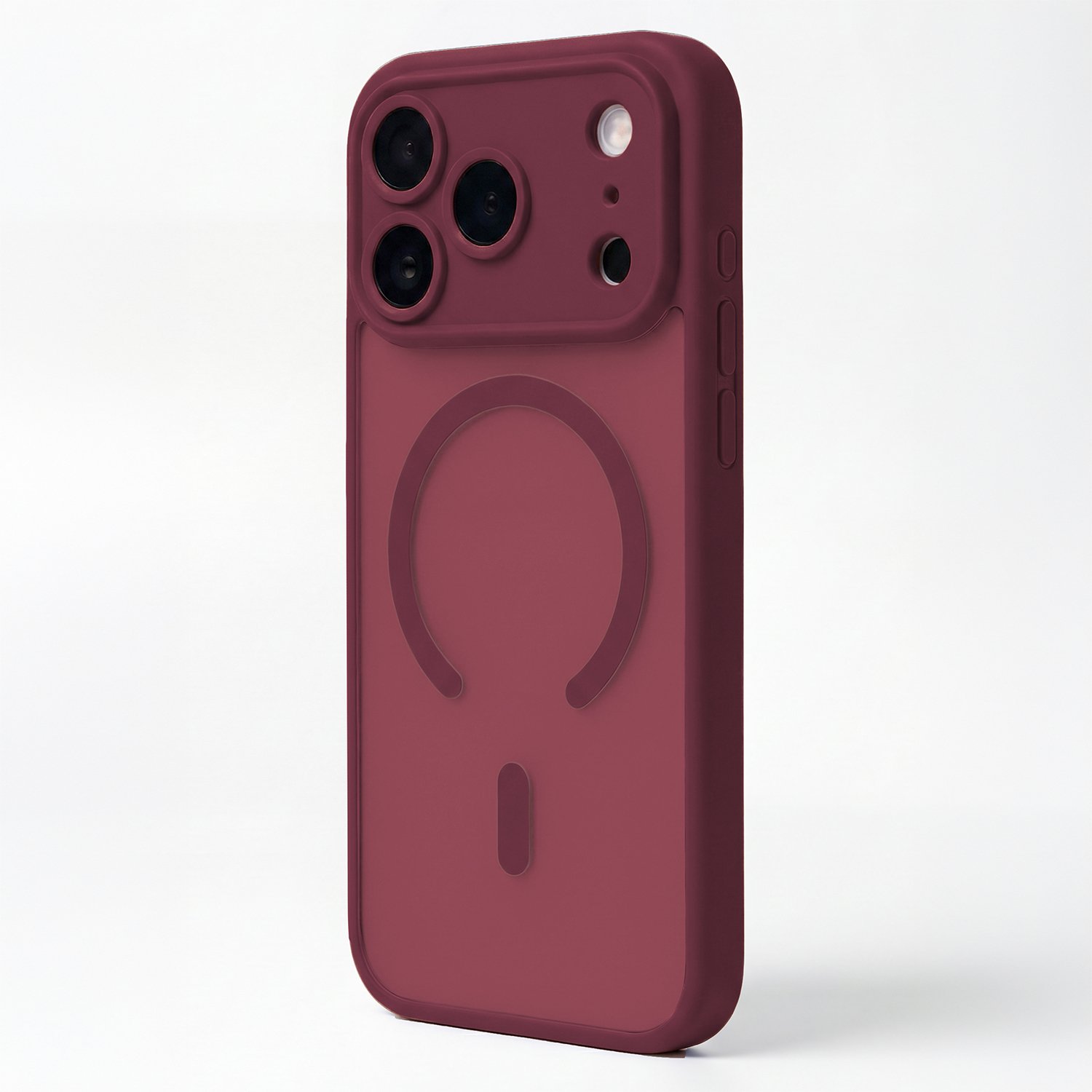 Mag Matt case for iPhone 15 Pro 6,1` maroon camera protection | Tech A Break
