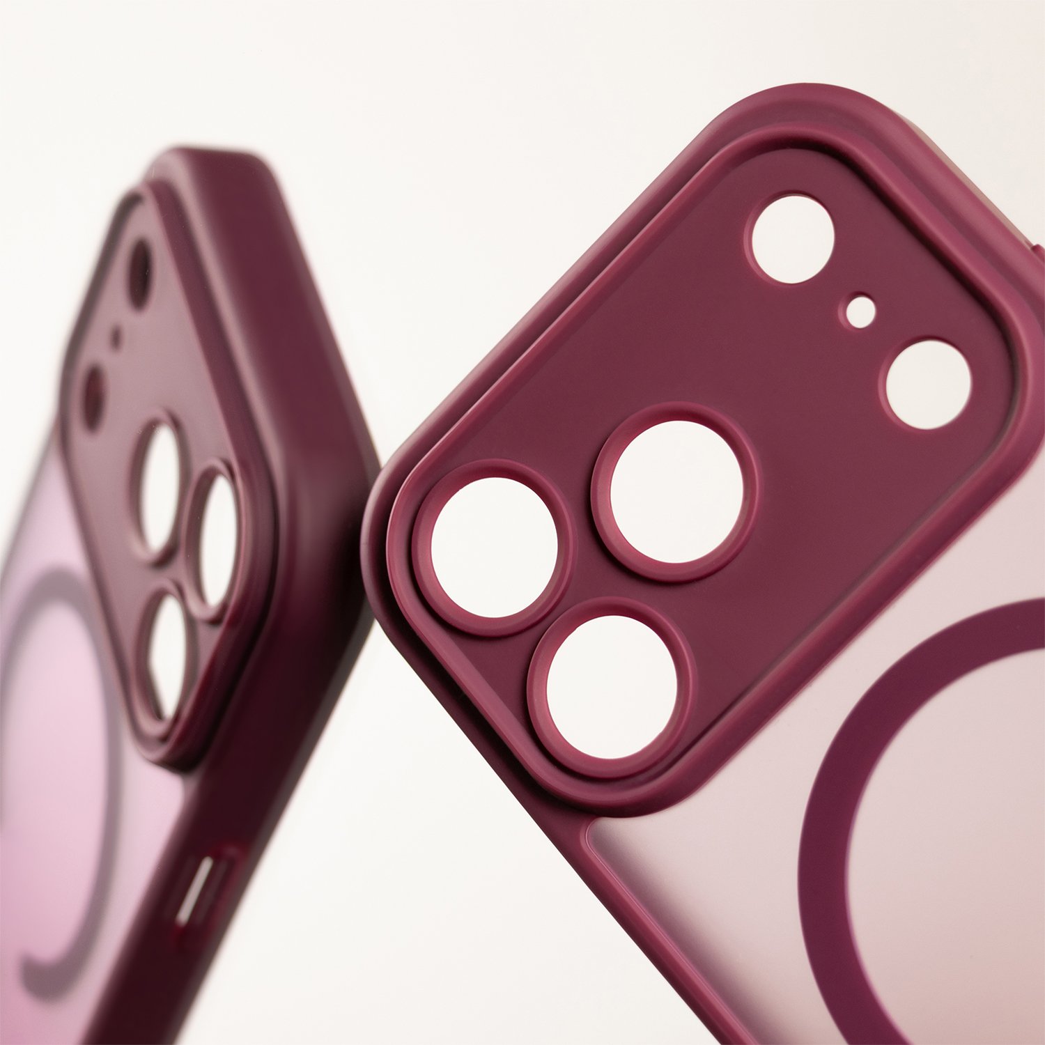 Mag Matt case for iPhone 15 Pro 6,1` maroon camera protection | Tech A Break