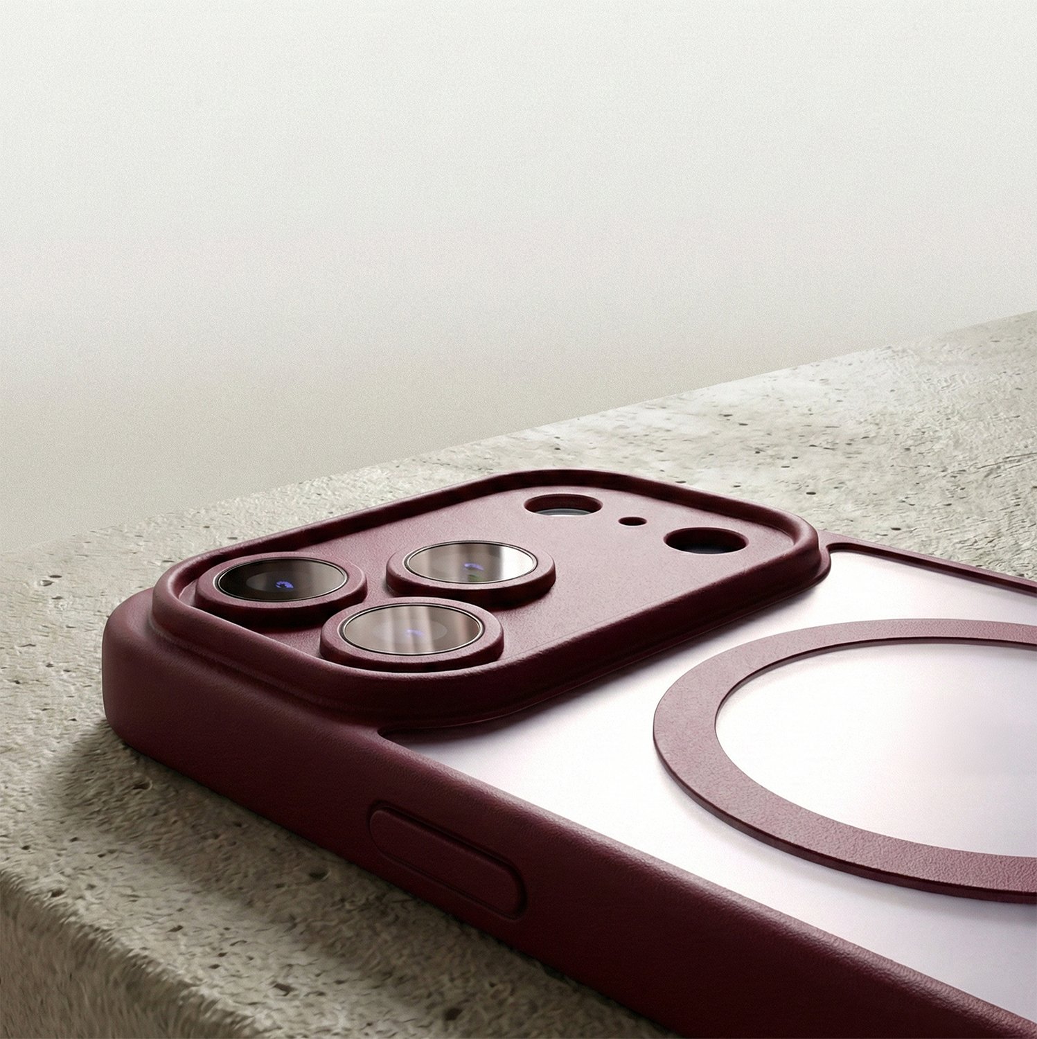 Mag Matt case for iPhone 15 Pro 6,1` maroon camera protection | Tech A Break