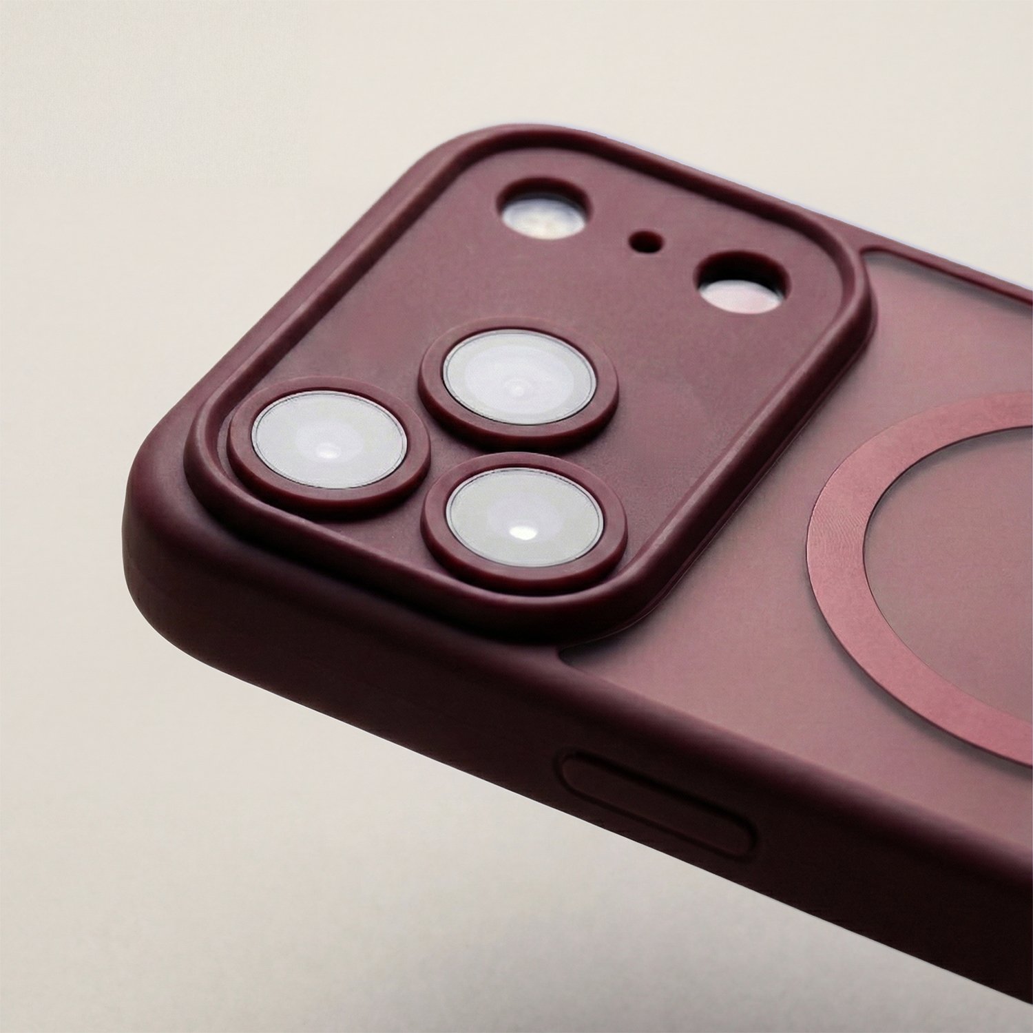 Mag Matt case for iPhone 15 Pro 6,1` maroon camera protection | Tech A Break