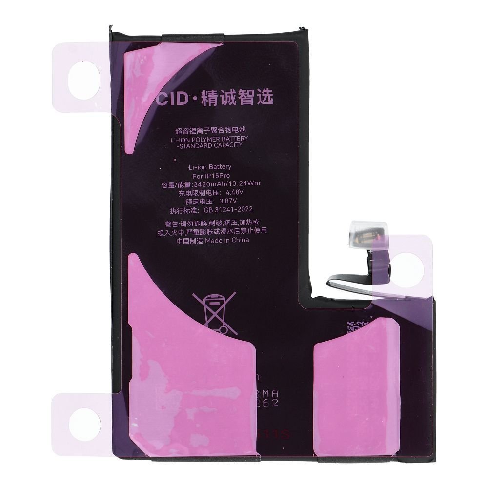 JCID Diagnosable Battery for iPhone 15 Pro 3420 mAh (high capacity) | Tech A Break