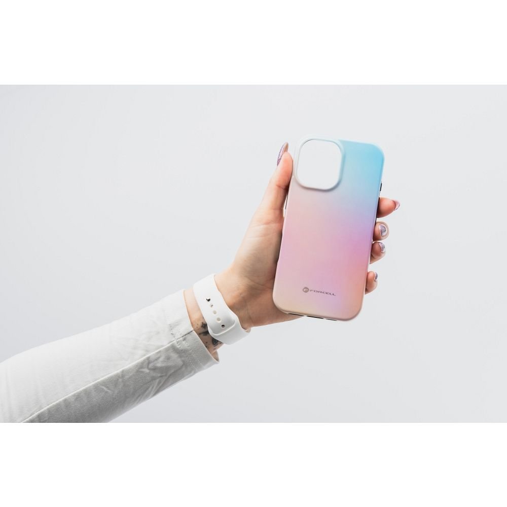 Case for iPhone 16 PRO MAX Forcell F-Protect Mirage compatible with Magsafe Military Drop-Test pinky blue | Tech A Break