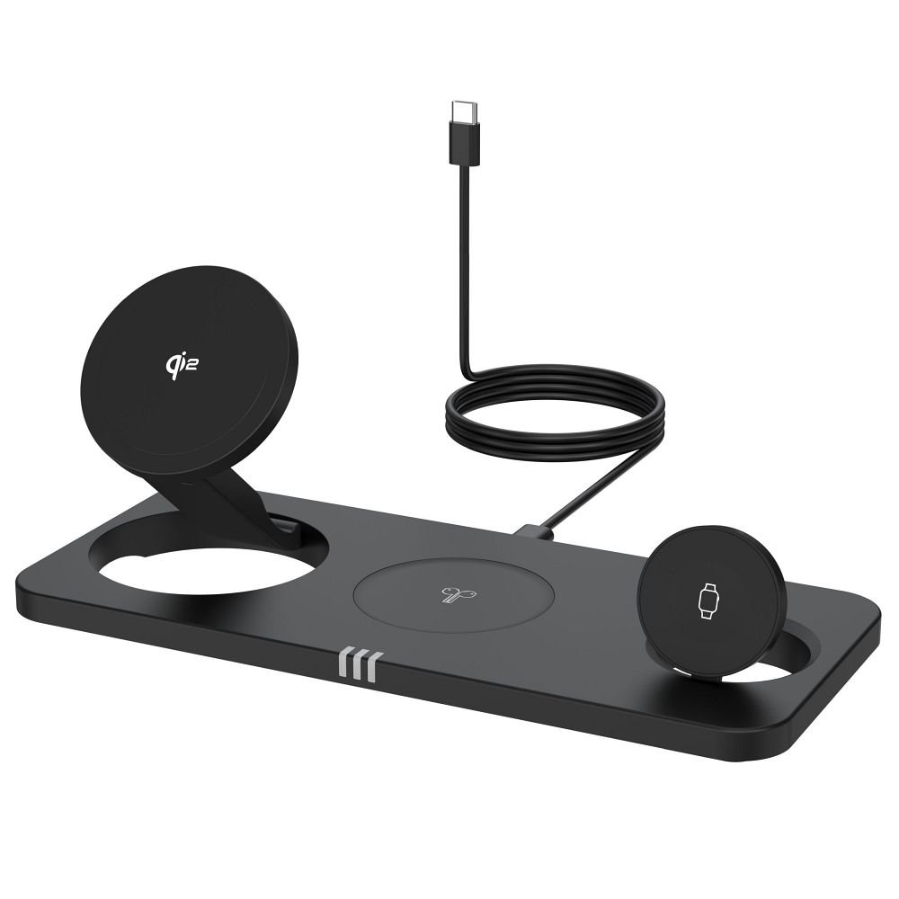 Wireless charge Forcell F-Energy 3in1 MagNetix USB C Qi2 20,5W compatible with MagSafe black 0INT | Tech A Break