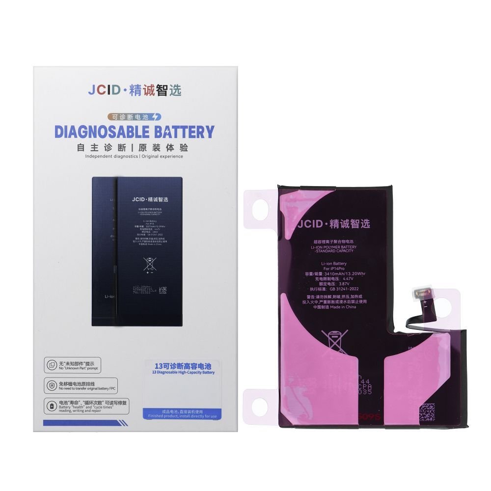 JCID Diagnosable Battery for iPhone 14 Pro 3410 mAh (high capacity) | Tech A Break