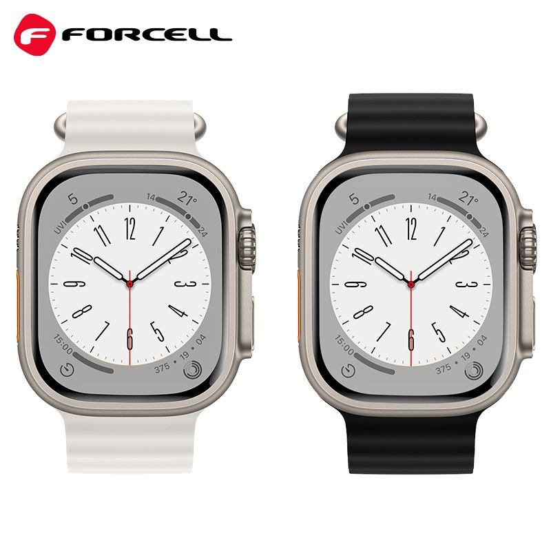Strap to Apple Watch Forcell F-Design FA12 silicone holes 38 / 40 / 41 mm black - Image 3