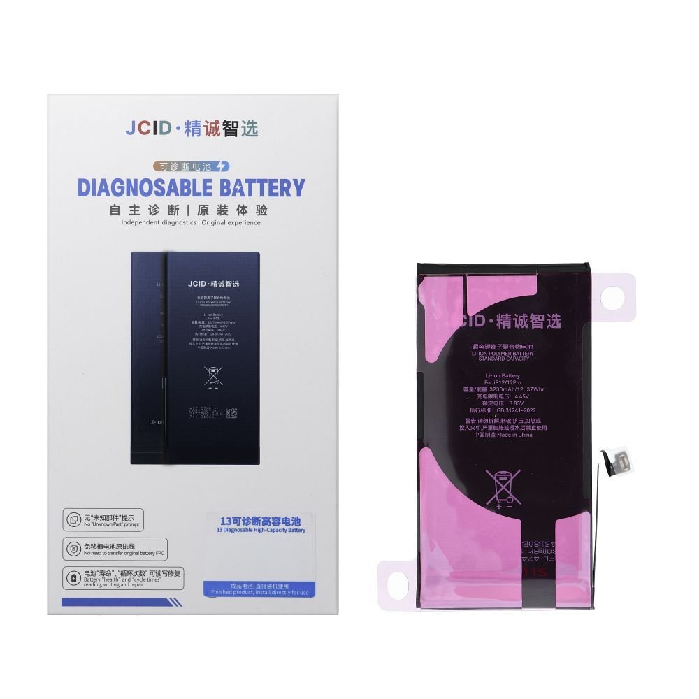 JCID Diagnosable Battery for iPhone 12 / 12 Pro 3230 mAh (high capacity) | Tech A Break