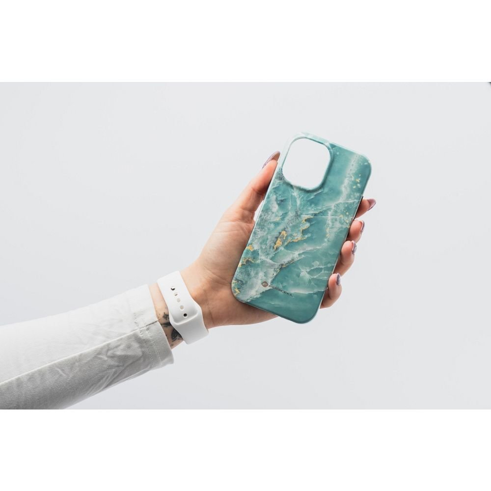 Case for iPhone 15 PRO Forcell F-Protect Mirage compatible with Magsafe Military Drop-Test green marble | Tech A Break