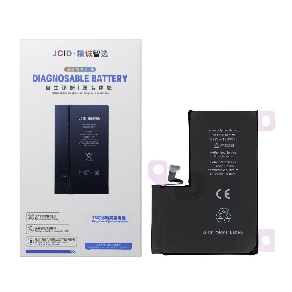 JCID Diagnosable Battery for iPhone 14 Pro Max 4790 mAh (high capacity) | Tech A Break
