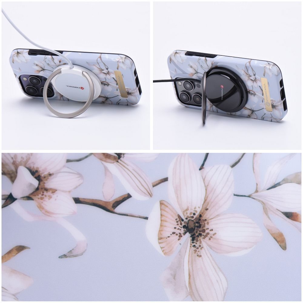 Case for iPhone 14 PLUS Forcell F-Protect Mirage compatible with Magsafenspring flowers | Tech A Break