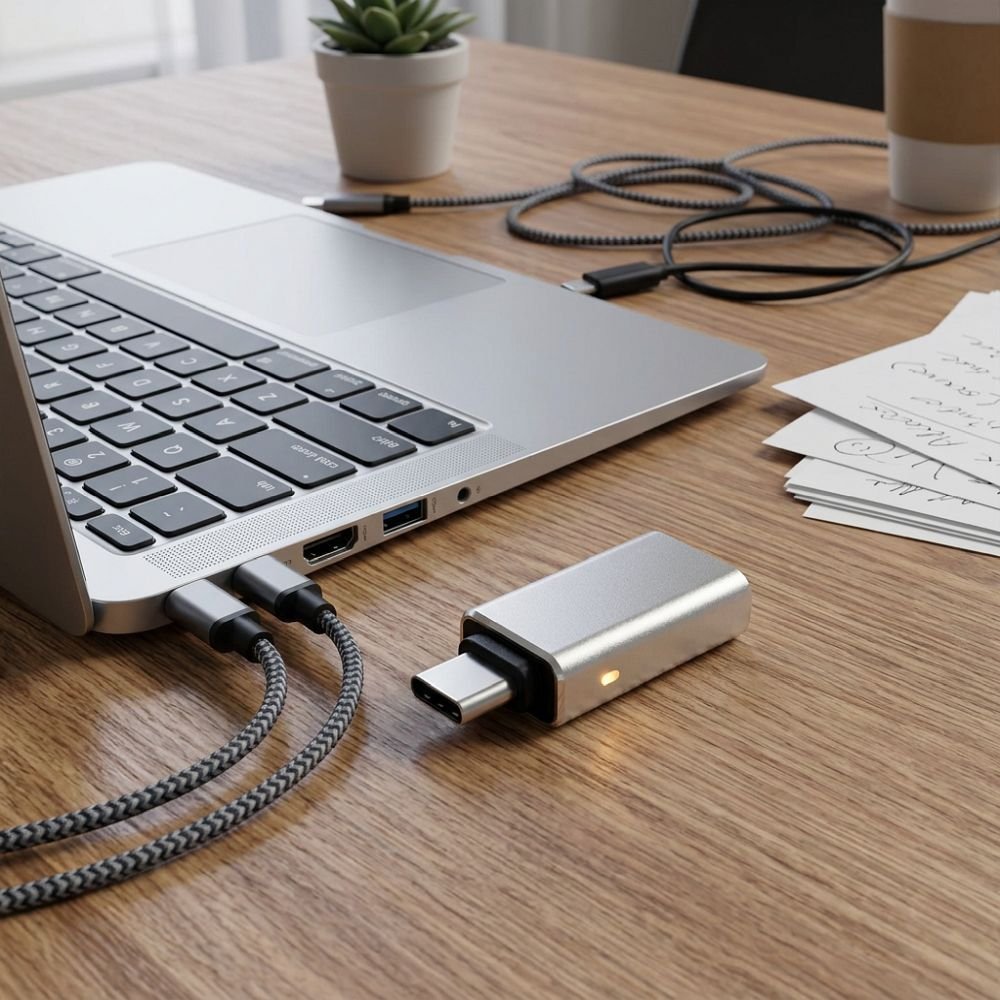 Adapter USB A 3.0 to Type C Blue Star – white | Tech A Break