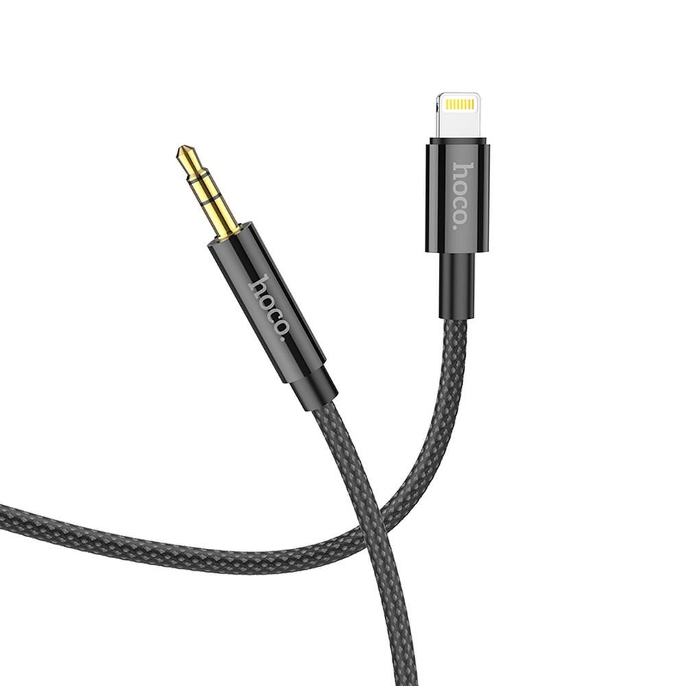 Cable AUX Jack 3,5 mm to Lightning Hoco 1 m UPA19 black | Tech A Break