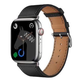 Strap to Apple Watch Forcell F-Design FA20 holes eco-friendly leather 42 / 44 / 45 / 49 mm black | Tech A Break