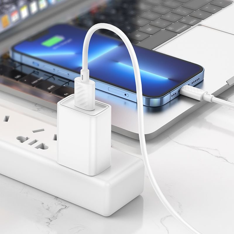 Cable USB A to Lightning Hoco 2,4A 1 m X88 white | Tech A Break