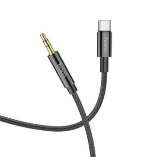 Cable AUX Jack 3,5 mm to USB C Hoco 1 m UPA19 black | Tech A Break