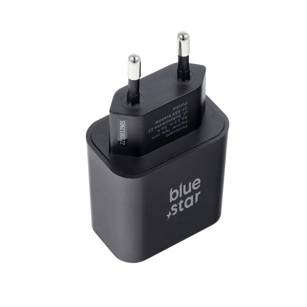 Phone charger Blue Star USB C QC4.0 PD 3A 25W + cable USB C to USB C TFB-TC-25WPD black | Tech A Break