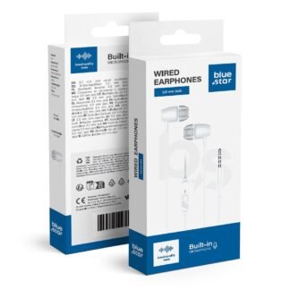 Wire earphones Jack 3,5 mm Blue Star PA-E67 1,2 m white | Tech A Break